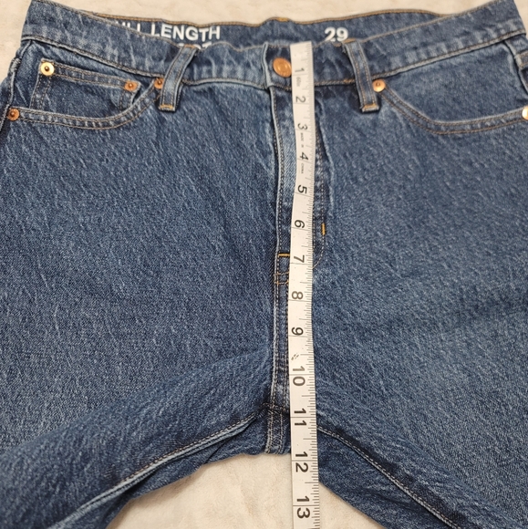 J. Crew Women's Full Length Demi-Boot Raw Hem Size 29 Kamari Wash Jeans - Picture 9 of 15